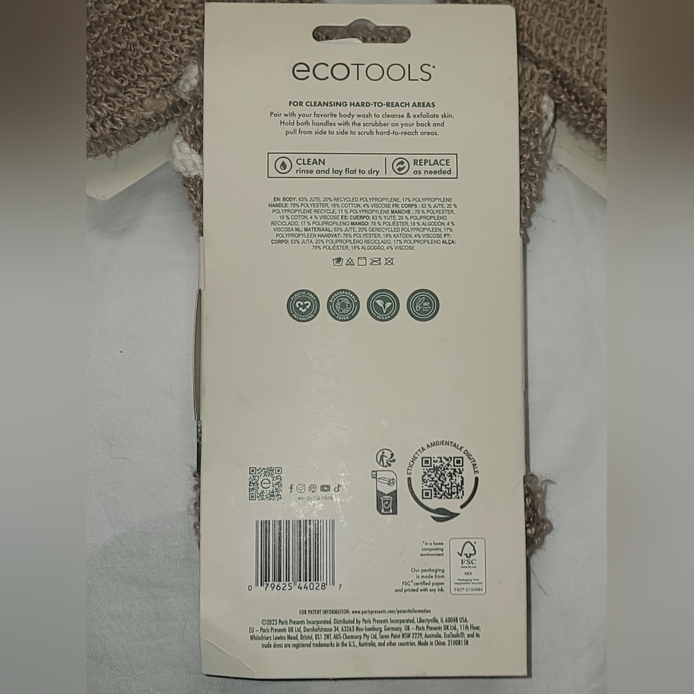 EcoTools Exfoliating Plant Based Back Scrubber Jute New - Picture 8 of 8